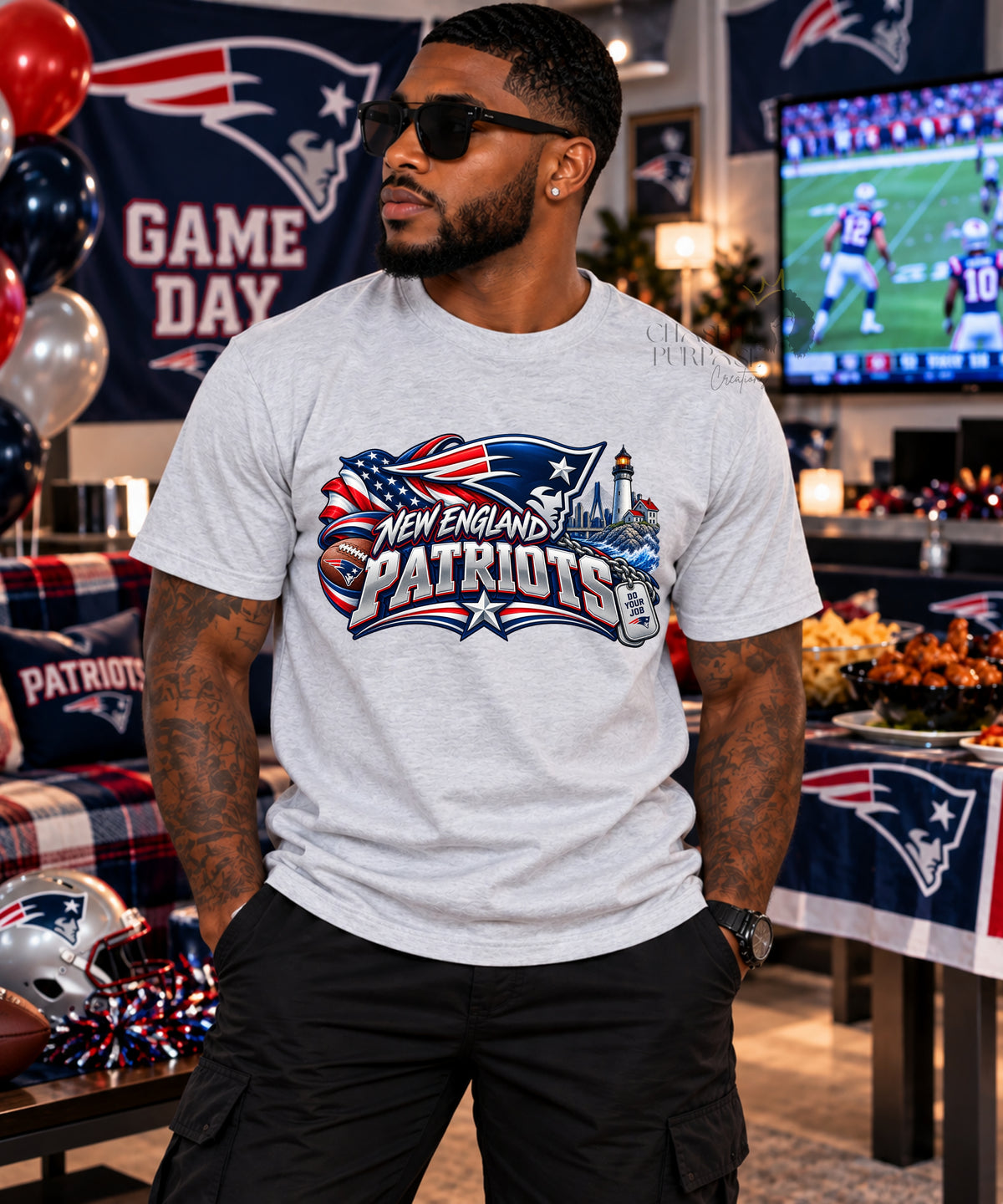 New England Patriots Game Day T-Shirt & Hoodie | Football Fan Apparel