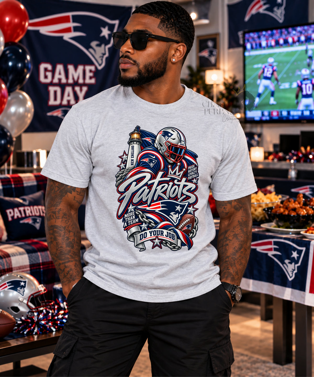 New England Patriots Game Day T-Shirt & Hoodie | Football Fan Apparel