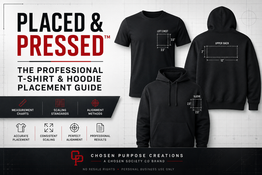 Placed & Pressed™ – Professional T-Shirt & Hoodie Placement Guide (Printable PDF)