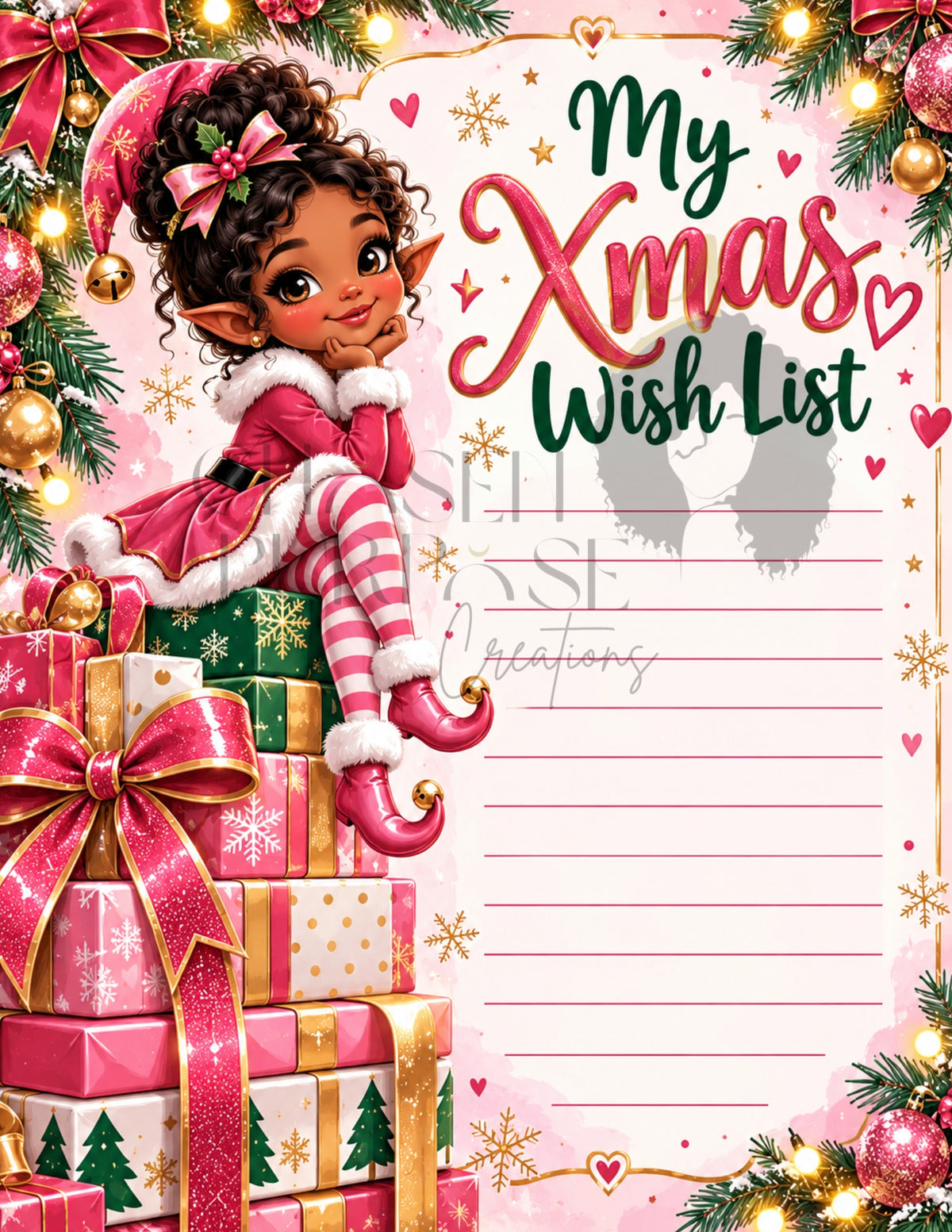100 Kids Christmas Letters | Stationery Bundle | Letters to Santa, Wish Lists, Milk & Cookies | Resell Rights